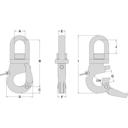 Tylaska Marine And Aerospace SS10 Plunger Pin Style Snap Shackle SS10
